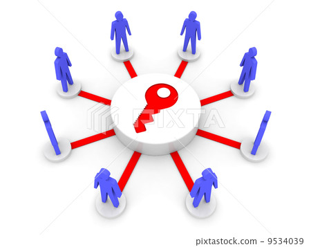 Team access. Administrators. Concept 3D illustration. 9534039