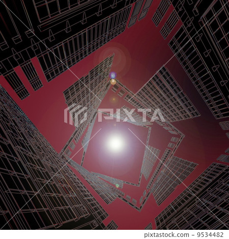 Abstract architectural tower of sky-scraper Abstract architectural tower of sky-scraper 9534482