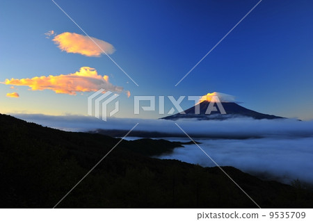 Fuji of Dawn from Nishikawa forest road 9535709
