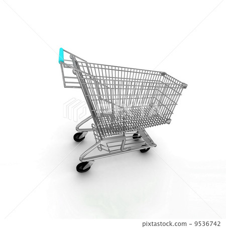 Empty shopping cart isolated on white background - Stock Illustration ...