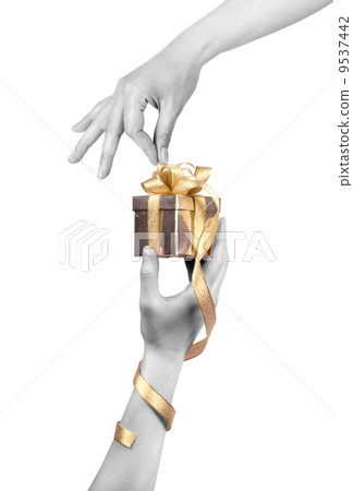 taking a gift concept isolated 9537442