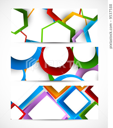 Set of geometric banners Set of geometric banners 9537588
