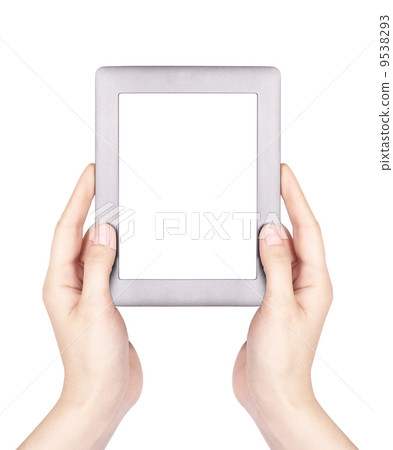 Touch screen tablet computer with hand Touch screen tablet computer with hand 9538293