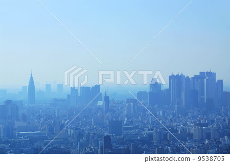 January City landscape / cityscape 357 Shinjuku Fukutoshin of Morning Monday 9538705