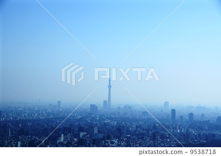 1月大廈·地標306東京天空樹早晨太陽 9538718