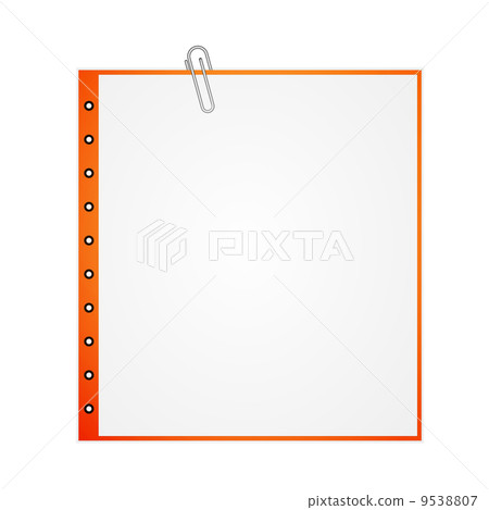Metal paper clip and paper Metal paper clip and paper 9538807
