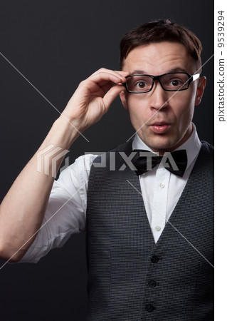 Young man surprised  9539294