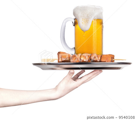 fresh grilled meat dishes with beer 9540108
