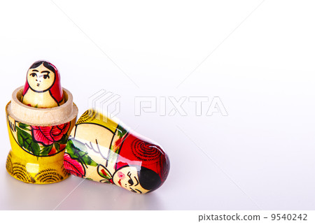 Russian Dolls Matryoshka Isolated on a white background 9540242