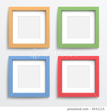 Color frame set on gray wall. 9541115