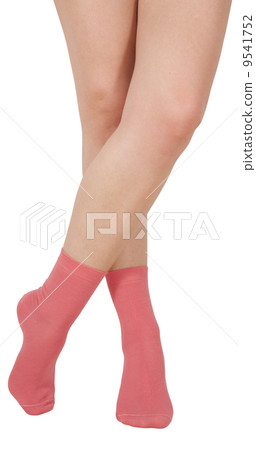 Female legs in socks. Isolated on white background Female legs in socks. Isolated on white background 9541752