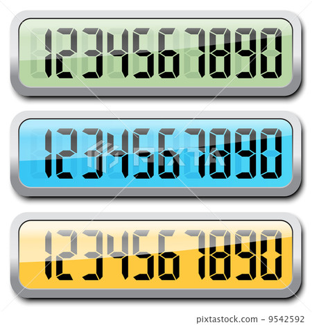 Set Of Digital Numbers 9542592