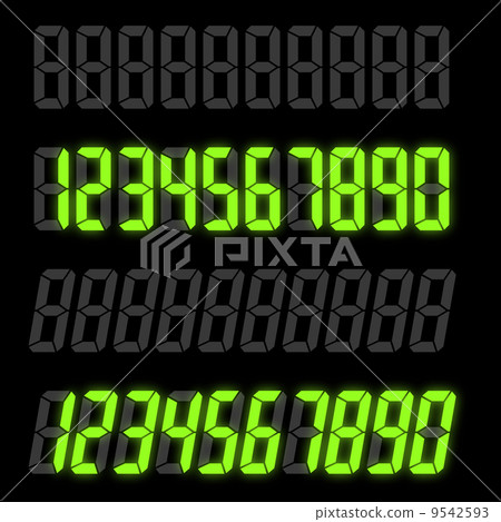 Set Of Digital Numbers 9542593