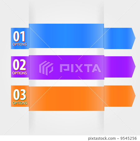 Modern Design template with numbered banners 9545256