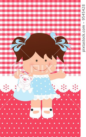 The little girl with a bear The little girl with a bear 9545428