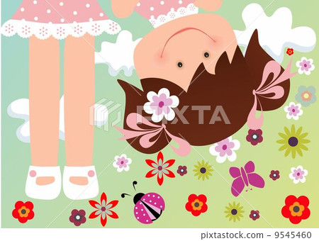 The girl on a summer meadow The girl on a summer meadow 9545460