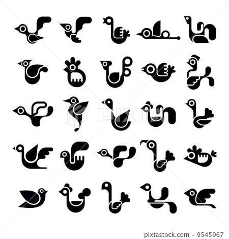 Bird vector icon set Bird vector icon set 9545967