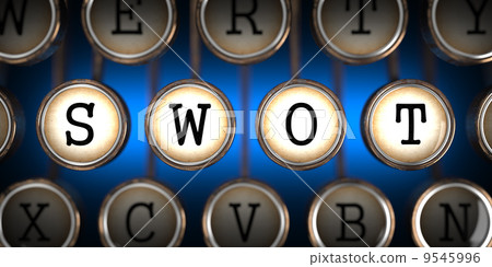 SWOT on Old Typewriter's Keys. 9545996