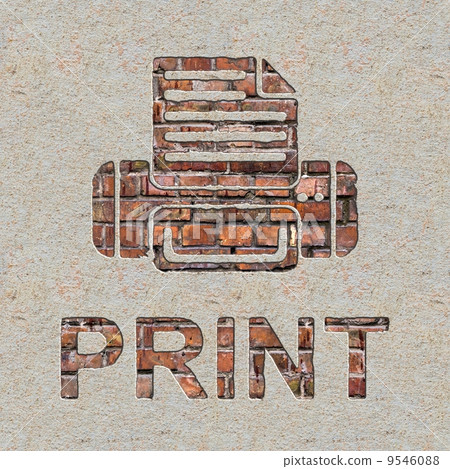 Print Concept on the Wall. 9546088