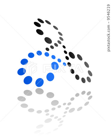 Abstract symbol with curved perspective Abstract symbol with curved perspective 9546219