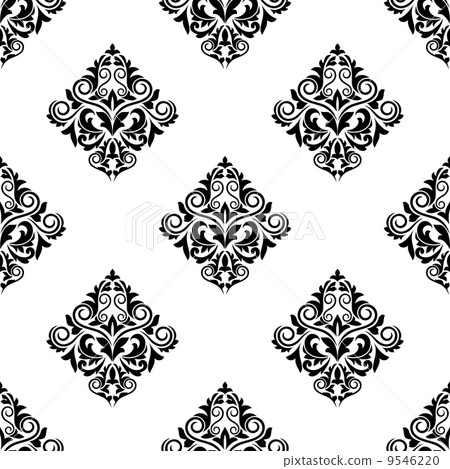 Damask-style arabesque seamless pattern Damask-style arabesque seamless pattern 9546220