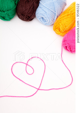 Colorful wool and heart Colorful wool and heart 9546322