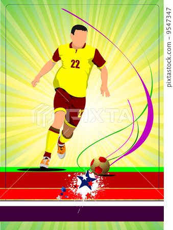 Soccer player. Football player. Vector illustration 9547347