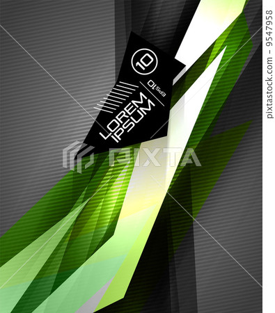 Vector futuristic glossy lines on black Vector futuristic glossy lines on black 9547958