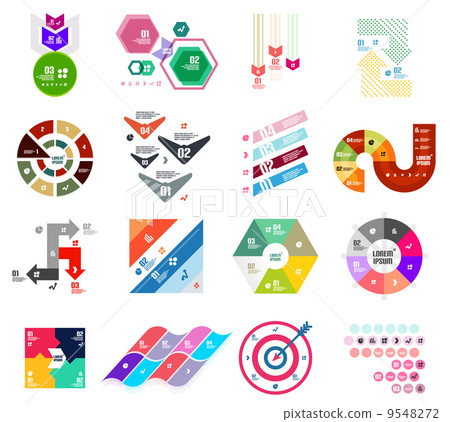 Set of modern infographic design templates 9548272