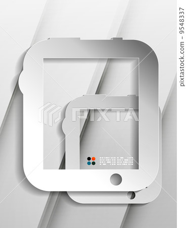 Vector tablet modern paper design 9548337