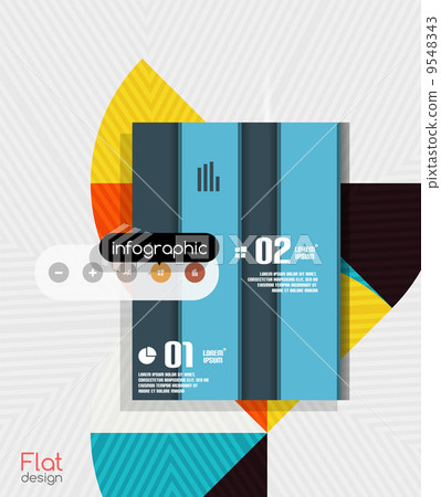 Geometric infographic stripes modern flat design 9548343