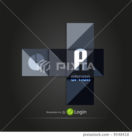 Glossy square vector option buttons - Stock Illustration [9548418] - PIXTA