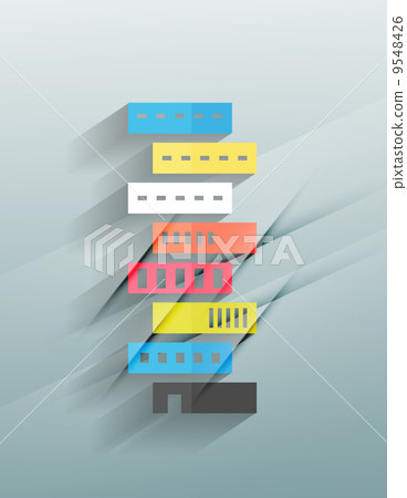 Skyscraper 3d paper design 9548426