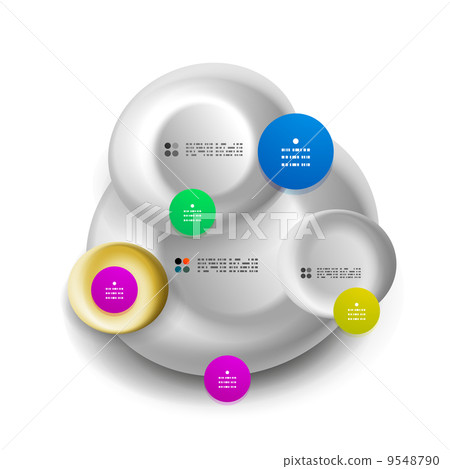 Vector white 3d round shapes banner 9548790