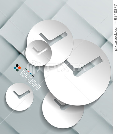 Vector time paper modern clock design-插圖素材 [9548877] - PIXTA圖庫