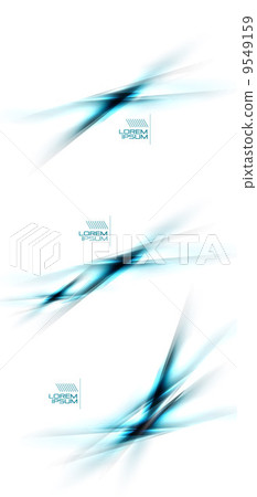 Set of blurred color shadow lines design elements Set of blurred color shadow lines design elements 9549159