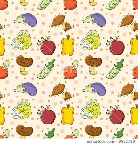 wallpaper, vegetable, cute - Stock Illustration [9552729] - PIXTA