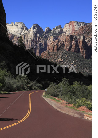 Zion National Park Mount Carmel Highway and Tower of the Virgin 9553747