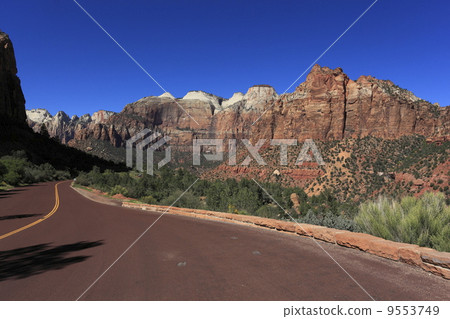 Zion National Park Mount Carmel Highway and Tower of the Virgin 9553749