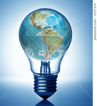 Bulb and overuse global energy concept Bulb and overuse global energy concept 9557374