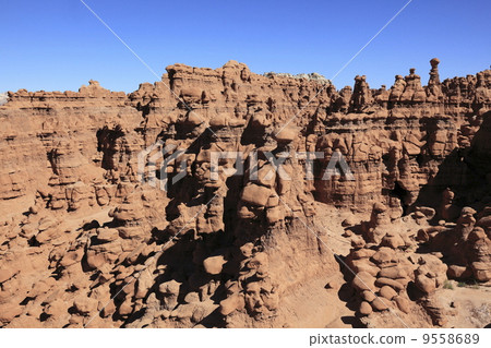 Strange rocks in Goblin Valley State Park Strange rocks in Goblin Valley State Park 9558689