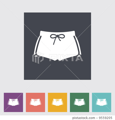 Sports shorts single flat icon. Sports shorts single flat icon. 9559205