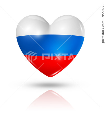 Love Russia, heart flag icon 9559270