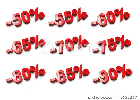 3D percent numbers - % 9559297