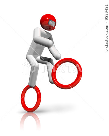 Cycling BMX 3D symbol Cycling BMX 3D symbol 9559451