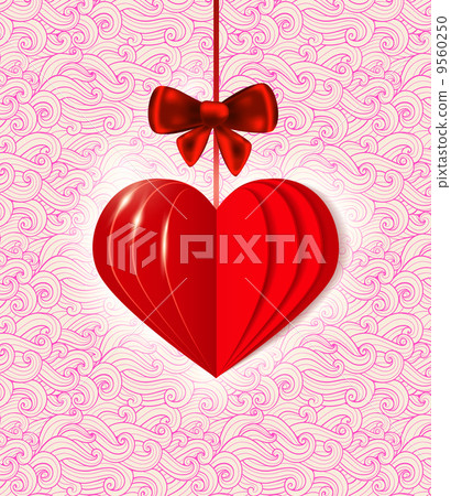 Background with red paper heart Background with red paper heart 9560250