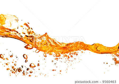 orange water splash isolated on white 9560463