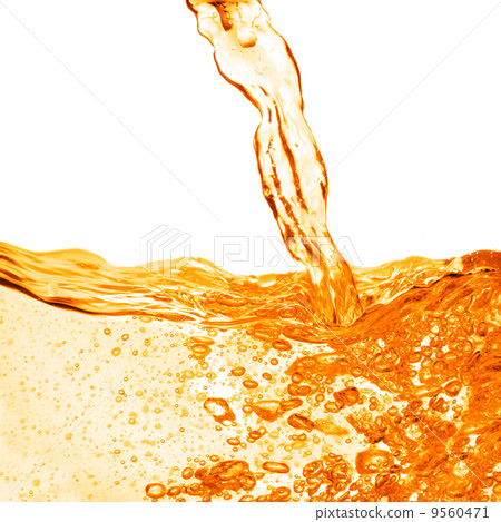 orange water splash isolated on white 9560471
