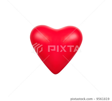Red valentine heart isolated Red valentine heart isolated 9561819