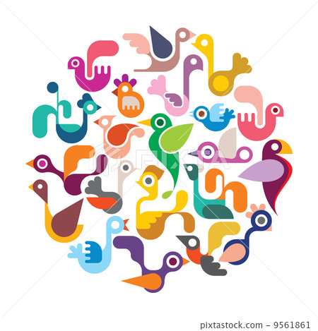 Bird icons round Bird icons round 9561861